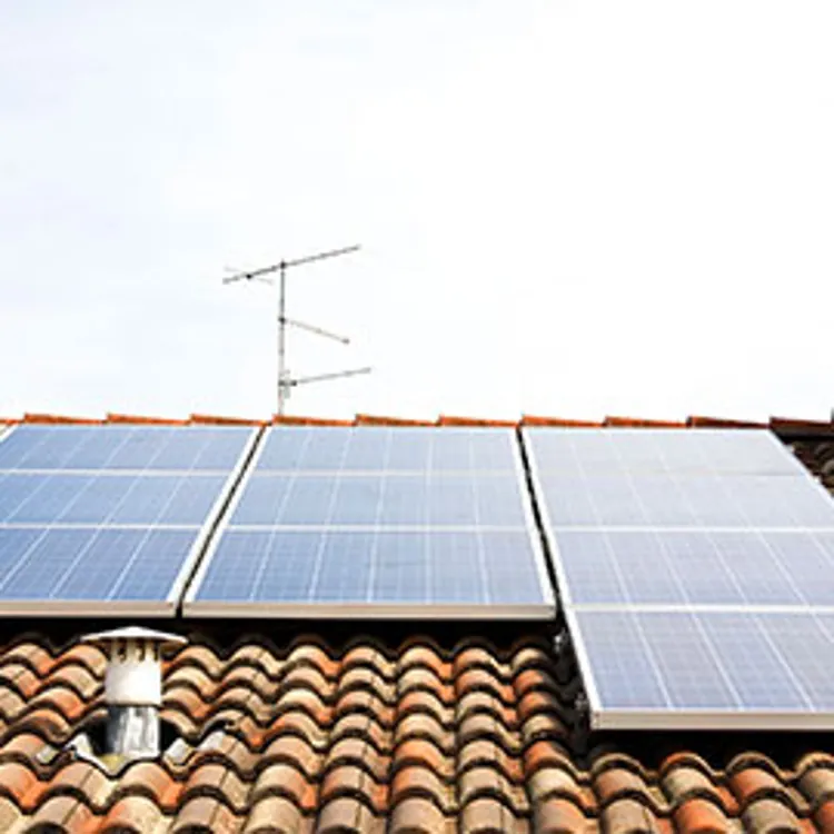 solar panels on a rooftop