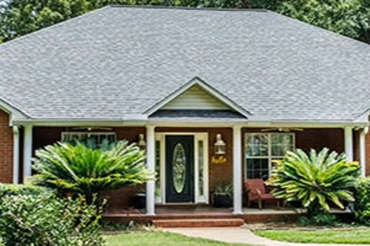 front view of brick house with curb appeal
