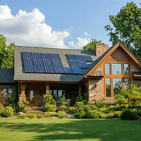 a home in arkansas with solar panels installed on the roof