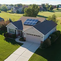 indiana home with solar panels installed on the roof