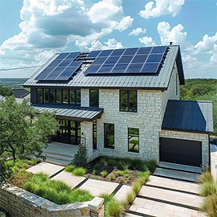 a home in texas with solar panels on the roof