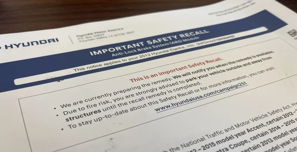 hyundai safety notice