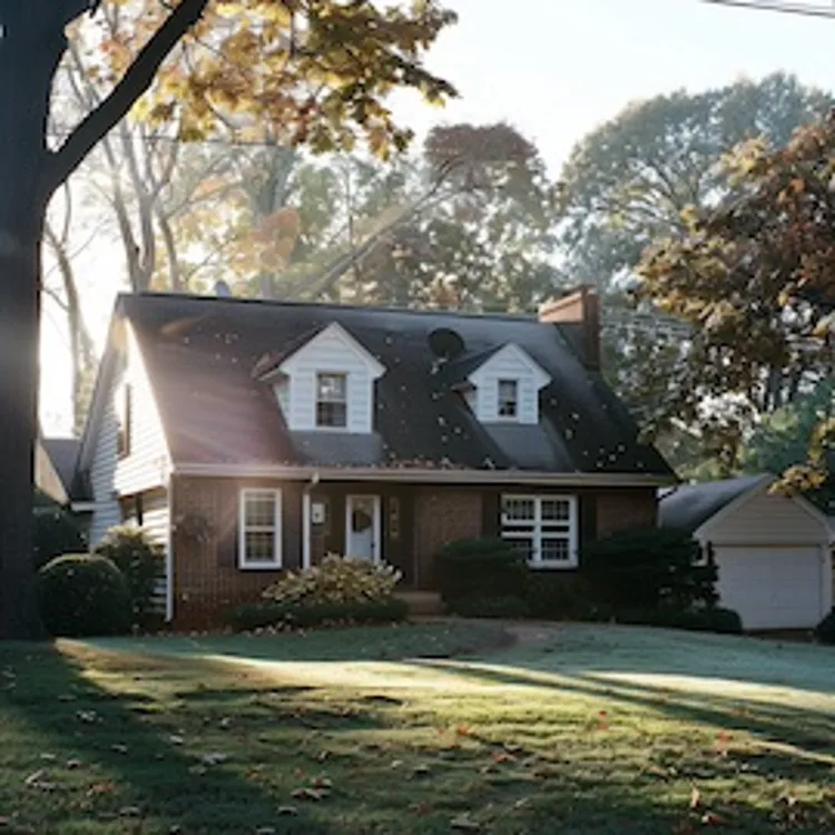 a house with a big lawn