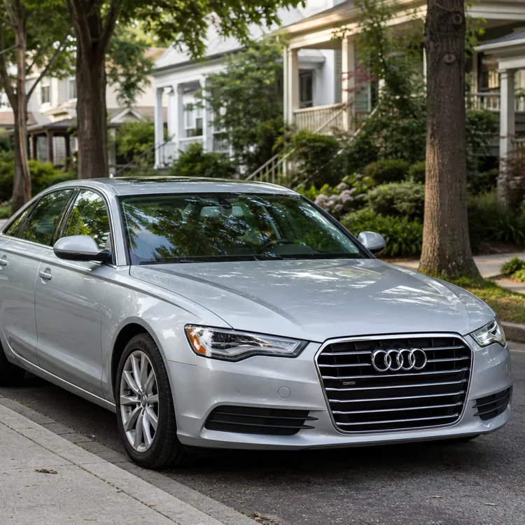 A silver sedan parked in a calm neighborhood highlights everyday car ownership concerns.