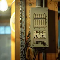 photo of a circuit breaker in a home's basement