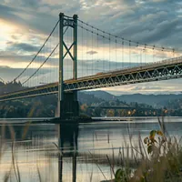 a bridge over a river
