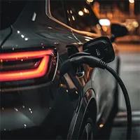 car loading on fuel on gas station