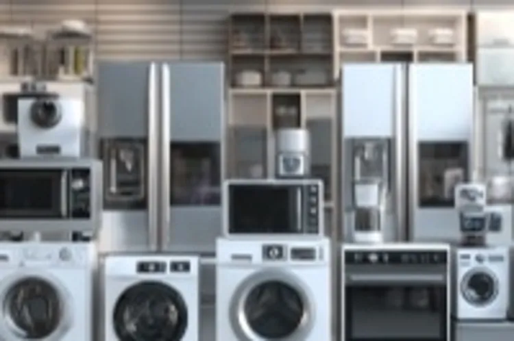 different kinds of appliances on display