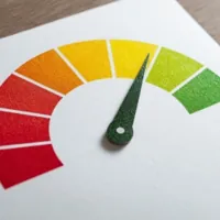 a credit check meter pointing to good