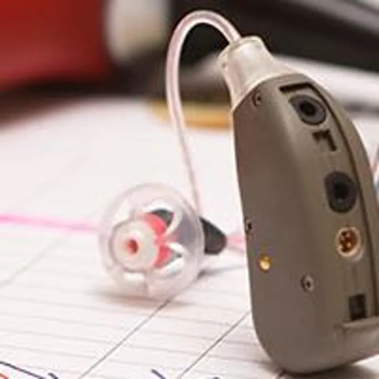 a pair of bluetooth hearing aids
