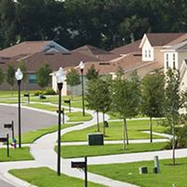 row of houses on a winding road