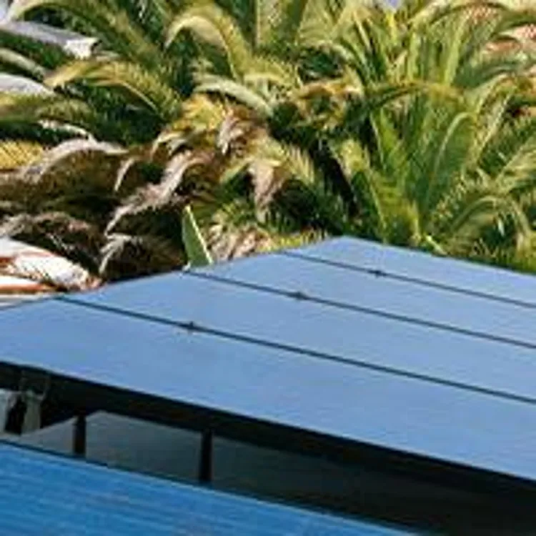 solar panels on top of a building
