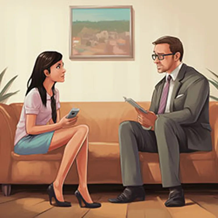 banker talking to a loan applicant