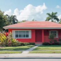 pieces of coins scattered around a toy model house