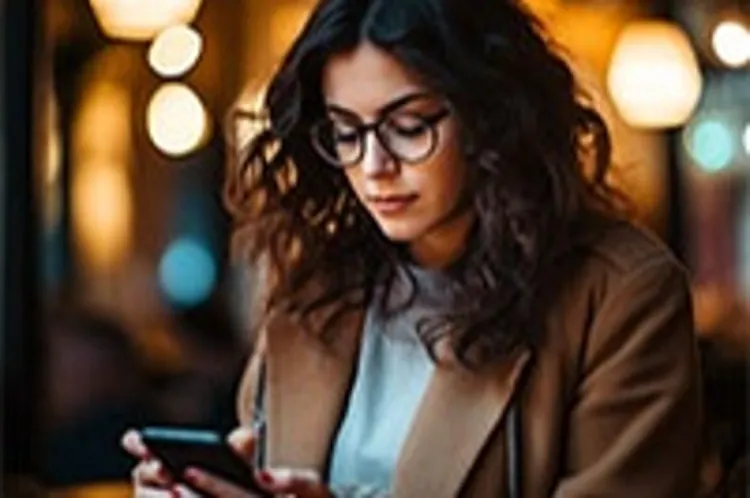 woman holding a cell phone
