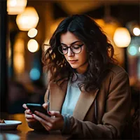 woman holding a cell phone