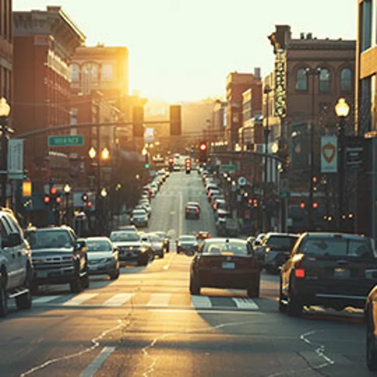 an avenue in an urban area
