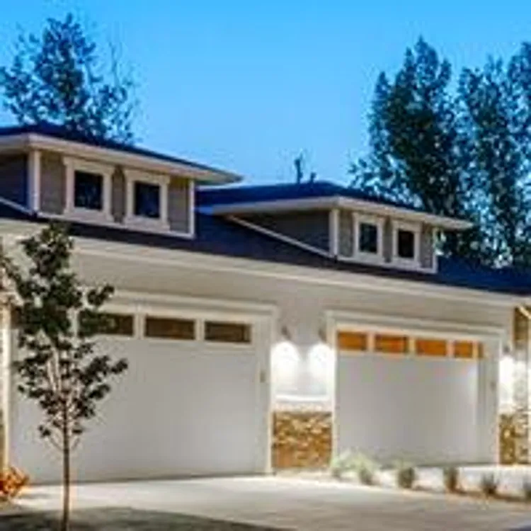 modern home in neighborhood