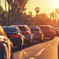 cars in a traffic jam