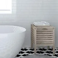 white bathtub in modern bathroom