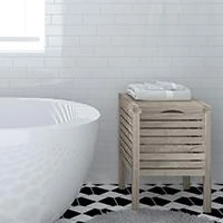 white bathtub in modern bathroom