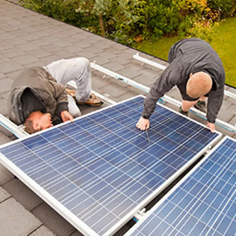 solar panels being installed on roof