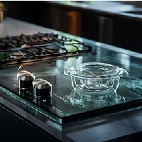 glass stove top with glass on top