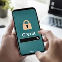 a phone with Credit app on the screen