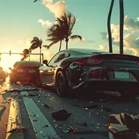 car crash in a florida road