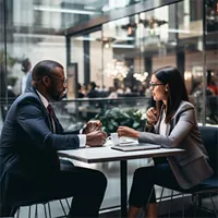 credit counselor meeting with client