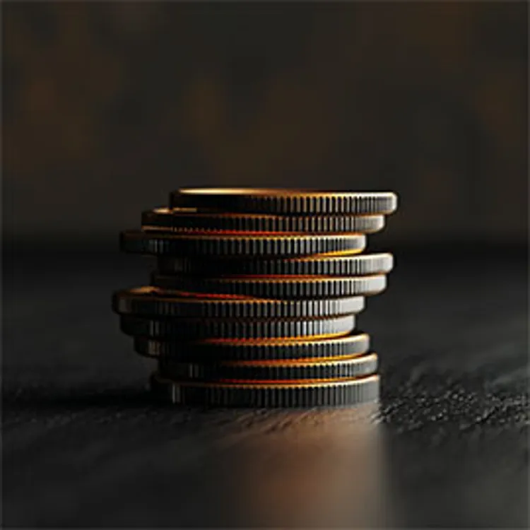 single stack of coins
