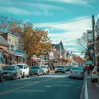 cars parked on suburban street