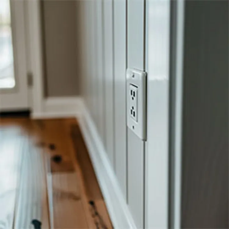 image of electrical outlet on a wall