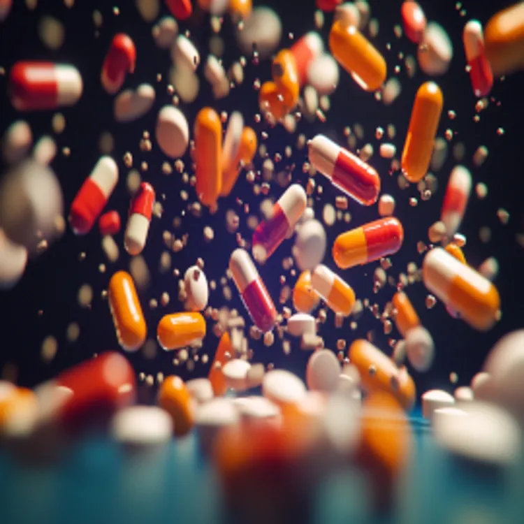 multi-colored pills