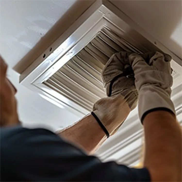 image showing a vent being cleaned