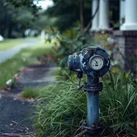 gas line gauge in the yard