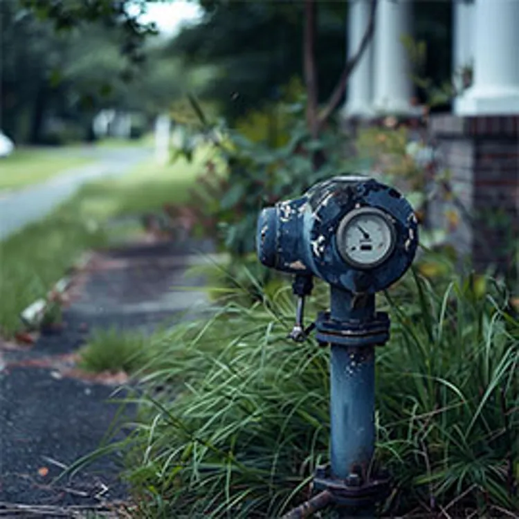 gas line gauge in the yard