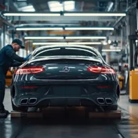 a mechanic inspecting a car