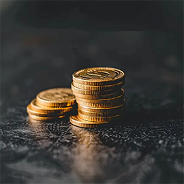 image showing small stack of coins