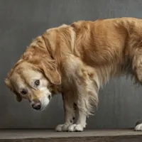 an elderly dog