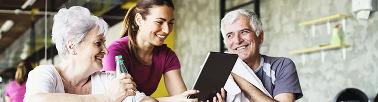occupational therapist with elderly couple