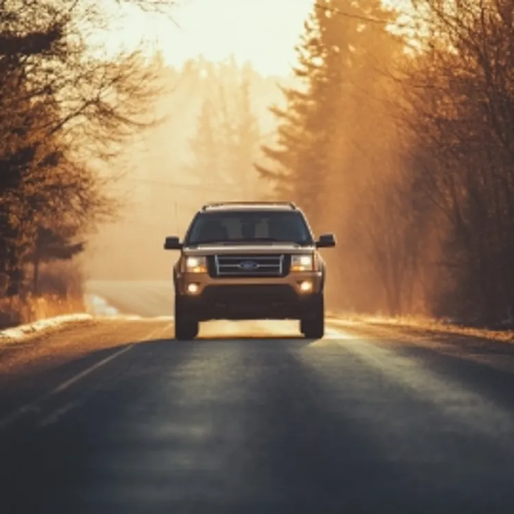 a Ford Explorer on a road