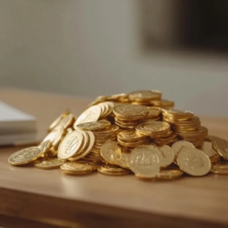 a pile of gold coins