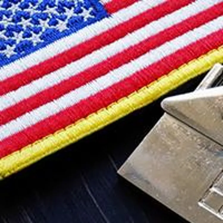 house keys with american flag