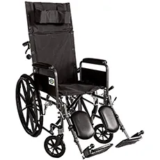healthline recliner folding wheelchair