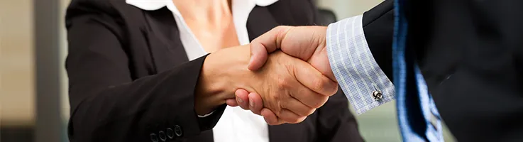 two people shaking hands