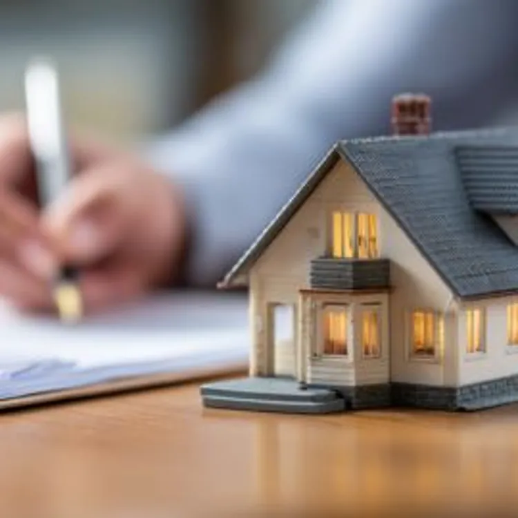 a man signing paperwork for a mortgage