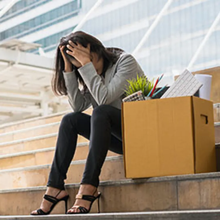woman who lost her job