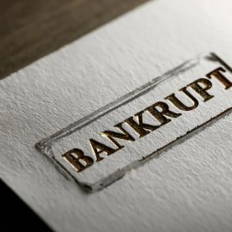 paperwork marked as bankrupt