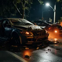two cars after a fatal collision